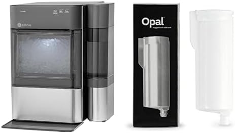 GE Profile Opal 2.0 | Countertop Nugget Ice Maker with Side Tank and 4 Additional Filters | Ice Machine with WiFi Connectivity | Smart Home Kitchen Essentials | Stainless Steel