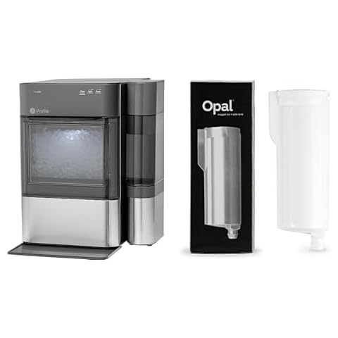 GE Profile Opal 2.0 | Countertop Nugget Ice Maker with Side Tank and 4 Additional Filters | Ice Machine with WiFi Connectivity | Smart Home Kitchen Essentials | Stainless Steel Cover