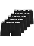 Herren Jack & Jones 5-er Stück Pack Boxershorts | Trunks Set Stretch Hose | Basic Unterwäsche JACHUEY, Farben:Schwarz, Größe:5XL