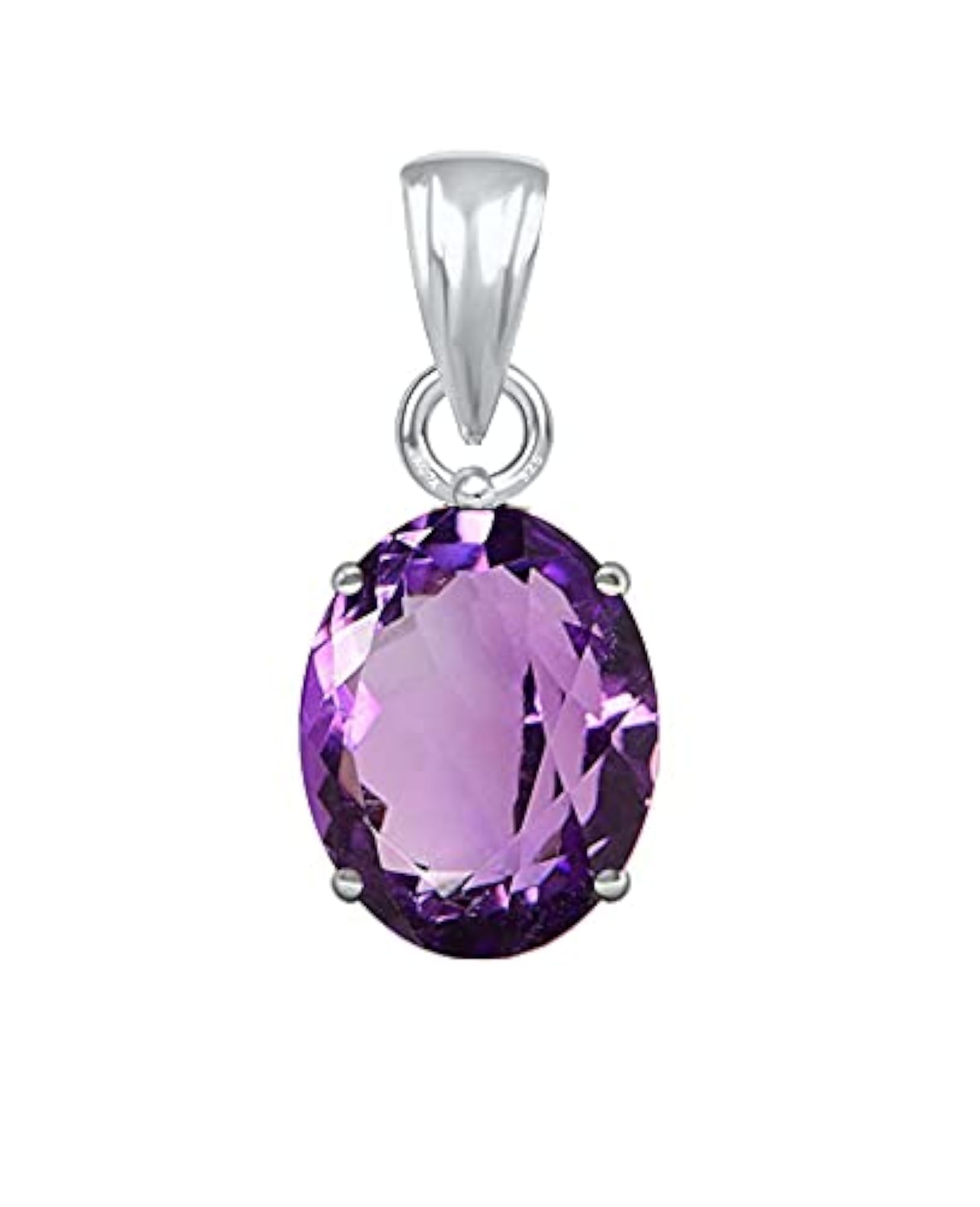 925 Silver Amethyst Astrological Birthstone Pendant