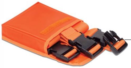 Juego de 3 correas de primeros auxilios para inmovilizar al paciente en camillas y tablas espinales.