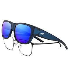 E. Dark Blue Frame, Smoke-cobalt Mirror