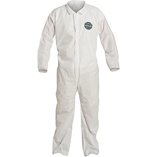 Dupont TY125SWH7X0025VP Collared Tyvek(R), White, Elastic, 7XL