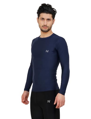 Image of NINQ Men's 1 Or 3 Pack Compression Shirts Long Sleeve, Base-Layer Quick Dry Workout T Shirts Sports,Gym, Running T-Shirt