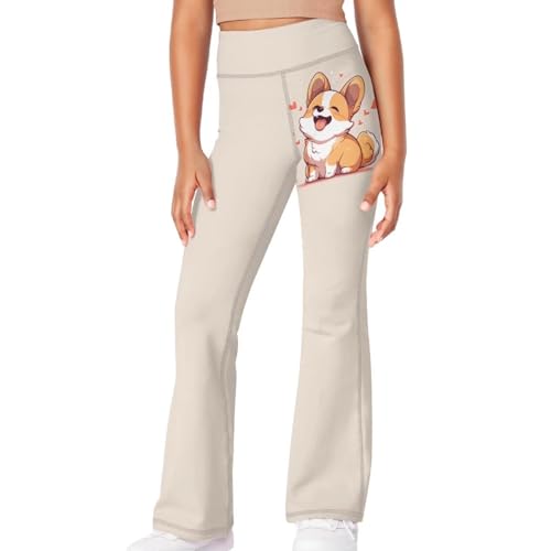 Girls Flare Leggings Belll Bottom Pants for Girls High Waisted Lightweight Trousers3