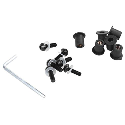KCHOICE® 2X(5mm Fairing Windscreen Screw Bolt Kit Windshield Mounting Nuts Wellnut + S1V2