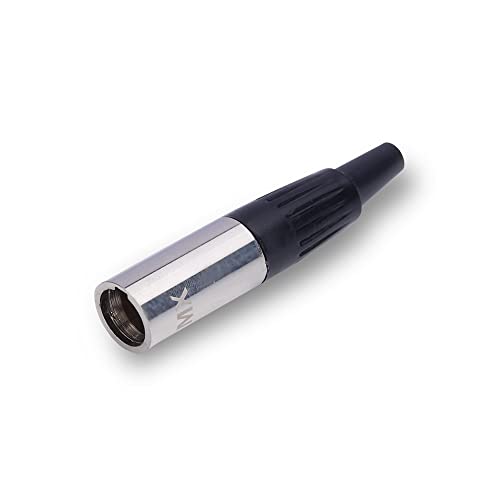 Image of MX 3 Pin XLR Microphone pin Pure Copper Nickel Plated for High Conductivity microphone (3 Pin XLR Mini Connector, Pack of 1, Male Connector)