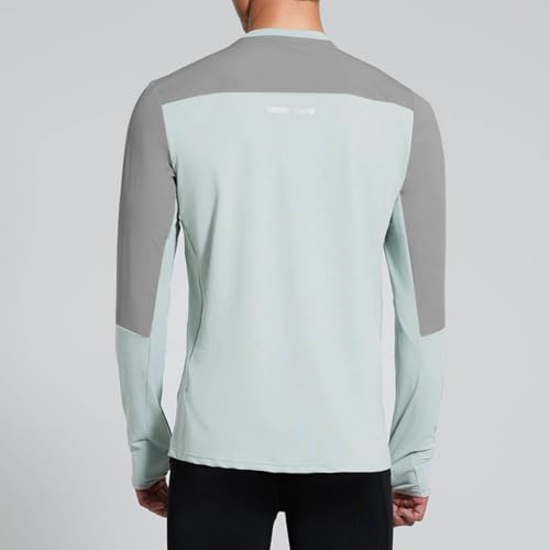 UPF 50+ Mens Swim Shirts, Long Sleeve Sun Protection Fishing Rash Guard, Quick Dry UV Hiking T Shirt with Thumbhole3