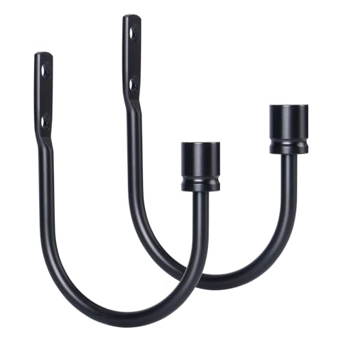 SeptDorf Curtain Holdbacks, Black, 2 Pack, Curtain Tiebacks Wall Mounted Curtain Hooks Holders for Drapes