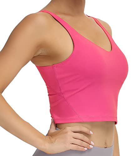 Image of Dragon Fit Womens' Longline Wirefree Sports Bra Workout Yoga Crop Tank Tops