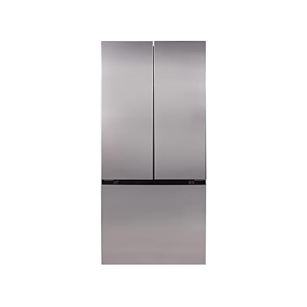 Avanti FFFDS175L3S FFFDS French Refrigerator Free Technology Prevents Frost Build-up, Large Capacity with Adjustable Shelves, Door Bins & Crisper Drawers, 17.5 cu. ft, Stainless Steel
