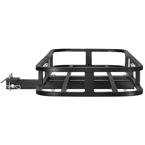 Vevor 53 X 19 X 5 IN HITCH CARGO CARRIER 500Lb Capacity Trailer Hitch Mount Cargo Basket, Steel Luggage Carrier Rack Fits 2 Inch Hitch Receiver thumb #11