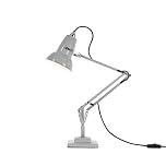 ANGLEPOISE Original 1227 Mini Table Lamp, Dove Grey, Ideal Desk or Bedside Lamp, Fixed Arm, Gloss Paint Finish with Steel Shade, Cast Iron Base with Steel Cover, Chrome Plated Fittings, LED Bulb