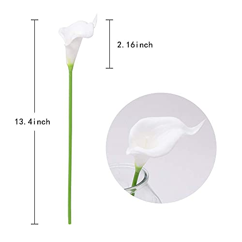 Ipopu 24Pcs Artificial Flowers Fake Calla Lily Flowers Real Touch Calla Lily Faux Flowers Arrangement Bouquet For Home Garden Office Party Wedding Bouquet Centerpieces Flower Home Decoration thumb #3