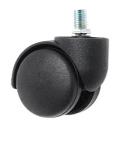 Roulette de bureau circlip 2 pouces noire mate lot de 5