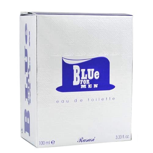 Blue For Men Edt - Eau De Toilette 100Ml(3.4 Oz) | Aquatic Pour Homme Spray | Unique Refreshing Mint And Citrus Notes With Warm Woody Notes | Attractive Bottle | By Rasasi Perfumes #TOP2