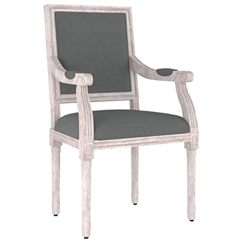 Genérico Wenjingqi Sillón de Tela Gris Oscuro 54x59x99 cm, Gris 344488