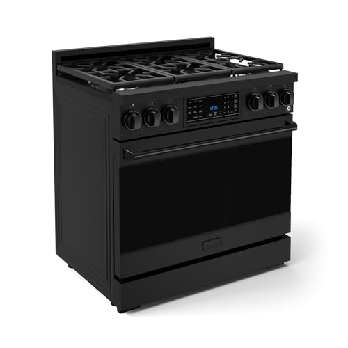 Image of Gordon Ramsay by THOR Kitchen 36 Inch Professional Gas Range with Tilt Panel Touch Control in Black