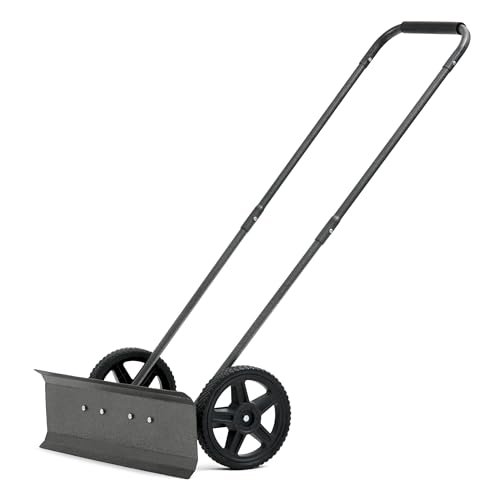 Yard Butler Snowplow Rolling Push Shovel