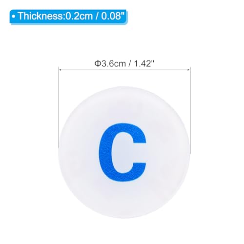 PATIKIL Self Stick C/H Water Label, 6 works/12 Pack Acrylic Round Shape Hot/Cold Sticker Signs for Faucets Sinks White - Image 2
