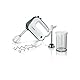 Bosch Handrührer Styline MFQ49700, 5 Stufen, 2 Edelstahl Rührbesen- und Knethaken, Spiralkabel, Mixstab Edelstahl, 850 W, weiß/dark silver