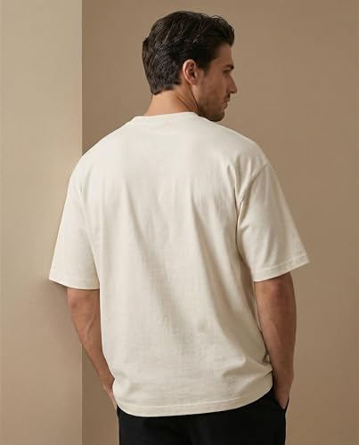 Image of Cotton Printed Fight Club Oversized Round Neck Half Sleeve T-Shirt for Mens and Boys | Soft Lightweight and Breathable Fabric | Ideal for Casual outings, Office & Travel