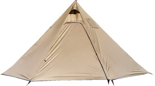 Carpa tipi para 4 personas, con media malla y salida de estufa, altura 7.2 pies miniatura 4