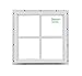 Shed Small Square Window 12" x 12" White J-Channel w/Safety Glass