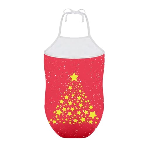 Image of Girls One Pieces Christmas Swimsuit Cute Swimwear Bathing Suits Beach Sport Halter Swimwear Vacation Pool Party Size