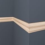 OML44A-4FTWHW Unfinished White Hardwood Chair Rail Moulding