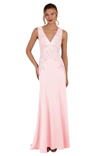 BITALY Mother of The Bride Dresses for Women Chiffon V Neck Formal Wedding Party Dress BI183