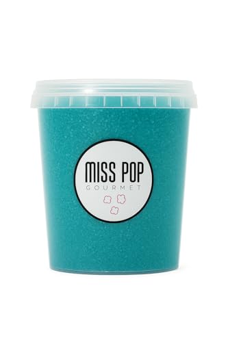 Miss Pop Gourmet - Azúcar de colores para palomitas | 1 kg | 5 colores (rojo, azul, verde, amarillo y naranja) (Azul)