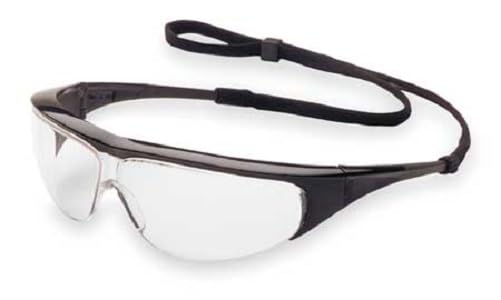 UVEX by Honeywell 11150355 Millennia Protective Eyewear, Black Frame, Clear Lens, Fog-Ban (Pack of 10)