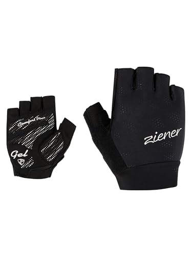 Ziener Damen CRISSI Fahrrad-/Mountainbike-/Radsport-Handschuhe | Kurzfinger - atmungsaktiv/dämpfend, Black, 7,5