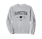 Photo Gallery hamilton ohio oh vintage sports design stampa nera felpa Photo Gallery hamilton ohio oh vintage sports design stampa nera felpa