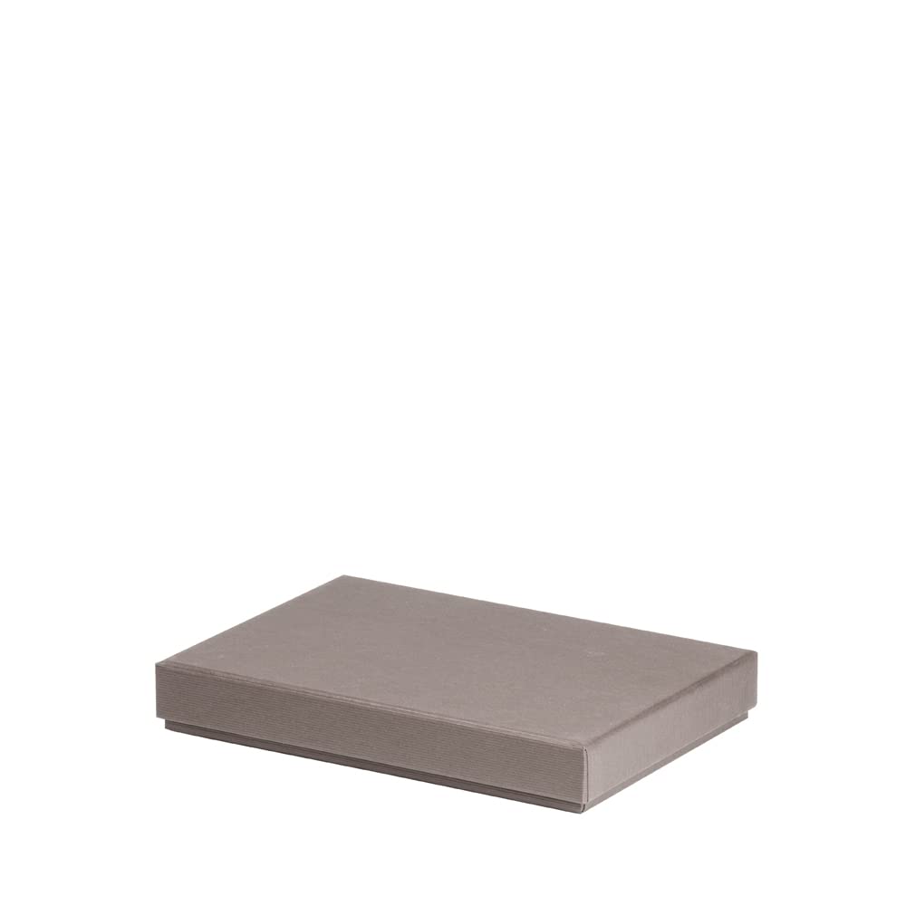 Rössler Boxline 13521453491 Cardboard Box Rectangular Suitable for DIN A5, Taupe, Pack of 1, 15.5 cm (L) x 21.5 cm (W) x 3 cm (H)