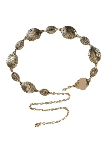 Set of Waist Chain Accessories for Women's Bohemian Ethnic Style high-end Silver Metal Chain Belt with Skirt Belt 1 Piece