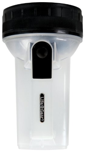 Life Gear LG432 Glow LED Mini Spotlight with Storage Compartment and Emergency Flasher, White/Red