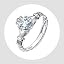 01. Claddagh April(clear Cubic Zirconia)