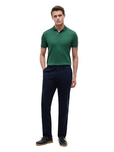 Image of Tommy Hilfiger Mens Short Sleeve Casual Polo Shirts in Regular Fit with Liquid Cotton