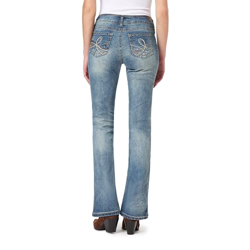Image of WallFlower Luscious Curvy Bootcut Jeans for Women, Mid-Rise Insta Stretch Denim, Size-Inclusive Juniors Jeans