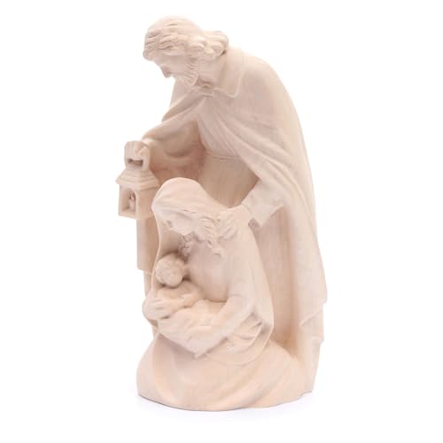 Holy Family in Natural Wood, 20 cm (7.88 inc.)