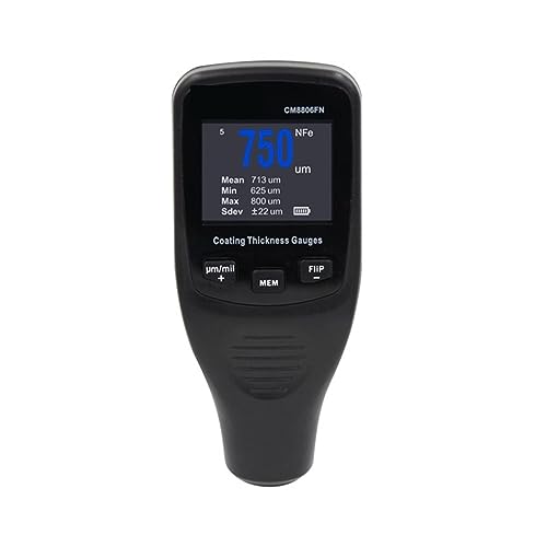 Paint Thickness Tester, CM8806FN Car Body Tester Detailing Tool Auto Coating Thickness Gauge 50mil 1250um Car Paint Varnish Film Thickness Meter miniatura 1