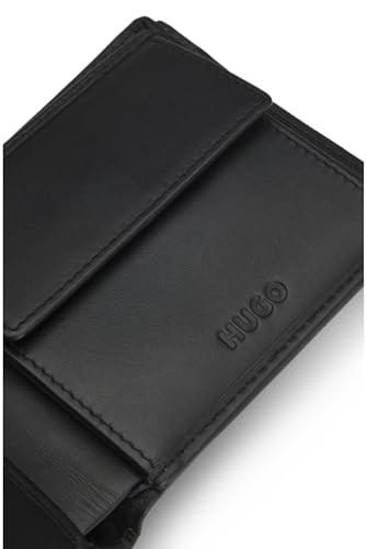 HUGO Men's Tibby N Folding Leather Wallet with Red Logo Revisited2
