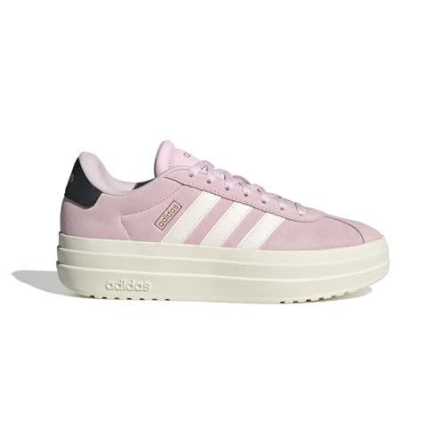 Image of adidas Womens Vl Court Bold Lace Up Sneakers Shoes Casual - Pink
