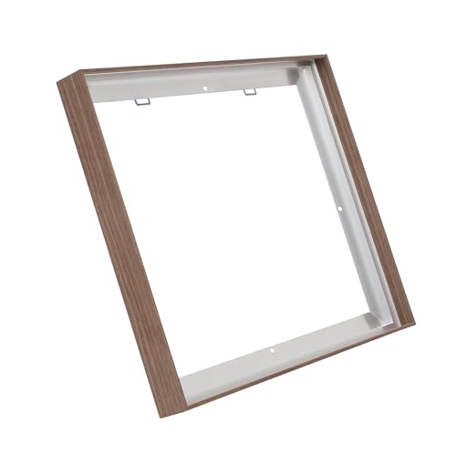 Image of Canvas Frame 36x36, DIY Metal Floating Frames, Canvas Floater Frame for 0.6 inch-0.9 inch Deep Print Painting (Walnut,36 inchx36 inch)