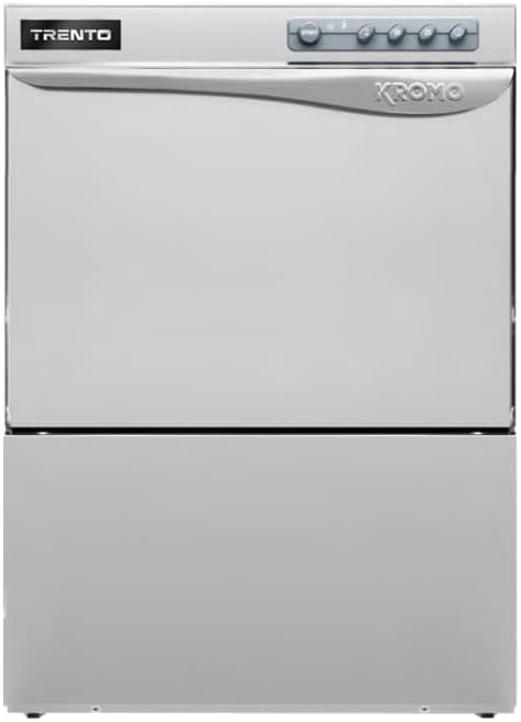 Kromo Aqua-50-USA High-Temperature Undercounter Commercial Dishwasher, Single Wash Cycle. Double skin door Omcan 49125. Made in Italy