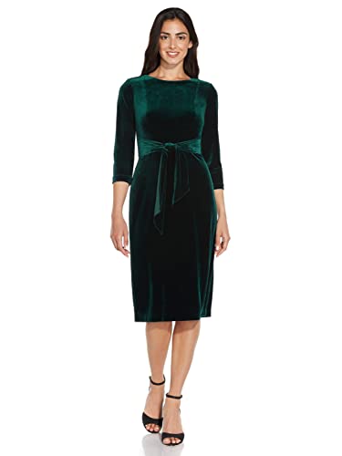 Image of Adrianna Papell Women's Velvet Tie Front Dress