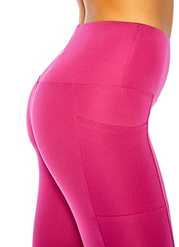 Bally Total Fitness Women's Standard Cami High Rise Tummy Control Pocket Legging, Festival Fuchsia, Medium #TOP5