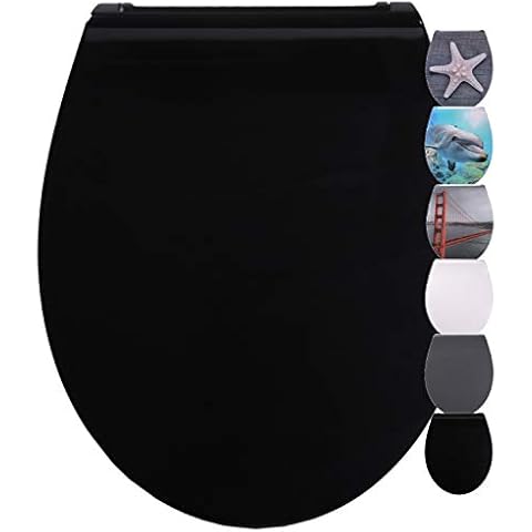 Abattant WC Sanilo Plat Noir Cover